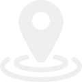 Location pin icon on black background